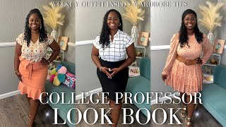 COLLEGE PROFESSOR LOOK BOOK 5Day week outfit inspo  wardrobe tips Haul 📚 [upl. by Vivianne364]