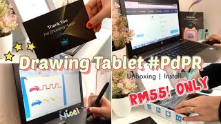 Online Class  Drawing Tablet Huion H420  Unboxing amp Install [upl. by Viddah]