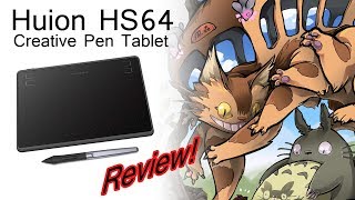 Huion HS64 Creative Pen Tablet Review [upl. by Ayrolg994]