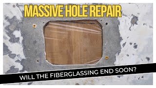 Closing a Massive Hole in the Sailboats Deck  Sailboat Restoration Ep 38 [upl. by Anallise]