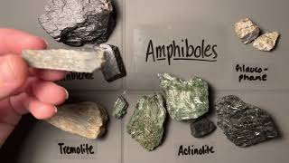 Mineral Identification  Amphiboles [upl. by Enuahs]