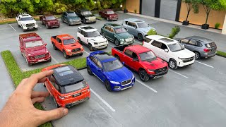 Huge Realistic SUV Collection at Mini Parking Lot  Diecast Model Cars [upl. by Obla264]