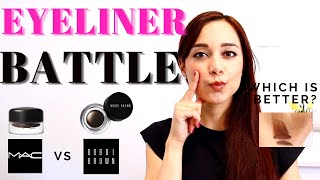 REVIEW BOBBI BROWN VS MAC GEL EYELINER  WEAR amp SMUDGE TEST  BEST WATERPROOF GEL EYELINER [upl. by Rosalinda635]