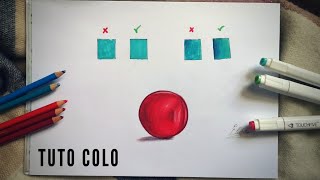 TUTO COLO  Bien colorier avec des feutres à alcool et crayons de couleur polychromos [upl. by Anelram]