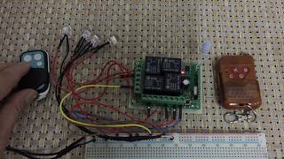 How to use  DC 12V Wireless RF 4Channel 433Mhz wireless Remote Control Switch Relay Module [upl. by Alliehs]