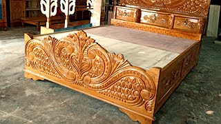 Box Palang ka design  Wooden Bed  Bed design price in india  New bed design furniture Design 2023 [upl. by Gowon]