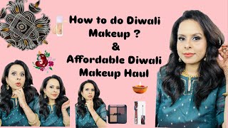 Diwali Makeup Tutorial 2024 Affordable makeup haul under Rs 1000 [upl. by Ailaht]