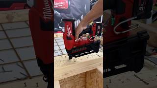 Milwaukee Duplex Nailgun 💯tools milwaukeetools nailgun carpenter carpentry maker woodworking [upl. by Ainwat]