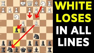 The BEST Chess Opening Against 1e4  TRAPPIEST Gambit for Black [upl. by Zelde]