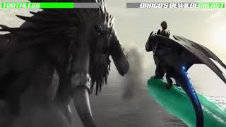 How to Train Your Dragon 2 Toothless Vs Dragos Bewilderbeast with Healtbars [upl. by Niddala]