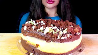 ASMR VANILLA CHOCOLATE CAKE MUKBANG EATING SOUNDS [upl. by Barth932]