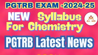 Pgtrb latest news  New syllabus details [upl. by Ecreip]