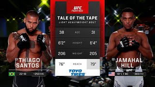 Thiago Santos vs Jamahal Hill Full Fight Full HD [upl. by Christoforo]