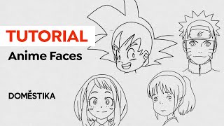 TUTORIAL HOW to DRAW ANIME FACE Proportions for Beginners  Geoff Pascual  Domestika English [upl. by Hancock588]