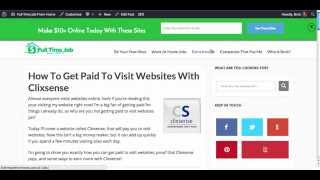 How To Get Paid To Visit Websites WIth Clixsense [upl. by Enelyw]