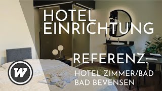 Hotelzimmereinrichtung mit Badezimmer  WILKENING HOTEL DESIGN [upl. by Lebyram]