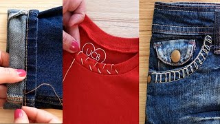 👗2021 Top Notch Sewing Hacks and Tips l Great Embroidery Hacks Clothing Jeans 🧵 l How To Sew😍 [upl. by Zechariah]