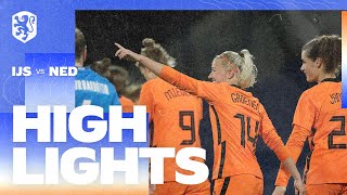 Highlights IJsland  OranjeLeeuwinnen 2192021 WKkwalificatie [upl. by Niwrad]