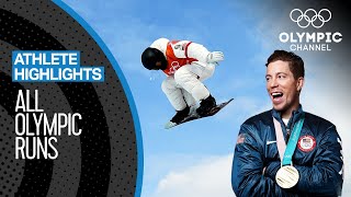 ALL Shaun White 🇺🇸 Olympic Snowboard runs  Athlete Highlights [upl. by Slack851]