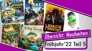 Brettspiel  Frühjahrs Neuheiten 2022  Überblick Teil 5  Spiel doch mal [upl. by Tareyn]