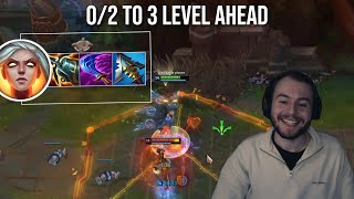 How I went from 02 to 3 levels above my laner  Kayle vs Camille Top  Kayle 1v9 Gameplay [upl. by Nniroc186]