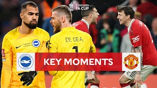 Brighton v Manchester United  Key Moments  SemiFinal  Emirates FA Cup 202223 [upl. by Leahkim]