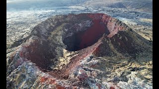 Fagradalsfjall volcano 2021 crater  Iceland  4K [upl. by Nelav]