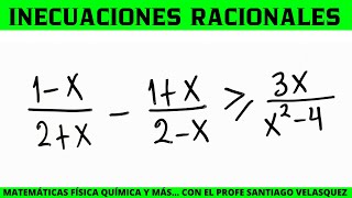 INECUACIONES CON VARIABLES EN EL DENOMINADOR CON FRACCIONES ALGEBRAICAS [upl. by Creight]