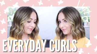 Everyday Loose Curls For Short Hair With A Straightener [upl. by Nations]