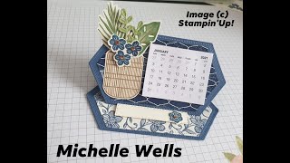 Easel Desk Calendar  Boho Indigo  Stampin Up  Stamping with Michelle W [upl. by Riordan914]