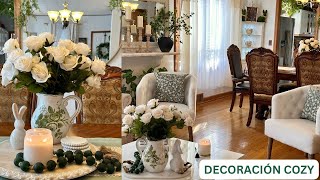 DECORACIÓN de PRIMAVERA 2024💚 SALA COMEDOR💚 ACOGEDOR Y COZY💚 soniaceli homedecor farmhousedecor [upl. by Greenstein]