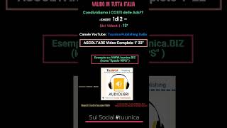 Audiolibri SHORT Verticale 1di2 13quot utilizzare x YouTube Ads Tuunica Publishing Italia [upl. by Evangelist]