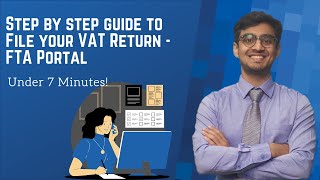 HOW TO GUIDE  STEPS TO VAT RETURN FILING  UAE  FTA PORTAL Quarterly Tax Submission Online Dubai [upl. by Annek]