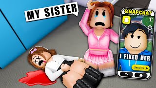 My STALKER MURDERED My SISTER in Roblox Snapchat Brookhaven RP 🏡 [upl. by Ecertal3]