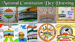 National Constitution Day DrawingIndian Constitution Day PosterConstitution Day Poster Drawing [upl. by Annaul940]