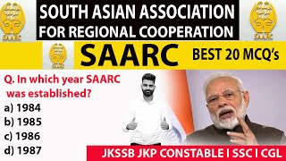 SAARC l BEST 20 MCQs l EXAM ORIENTED l JKSSB JKP CONSTABLE l SSC l CGL l keepgrowingwithshamsher [upl. by Malo817]