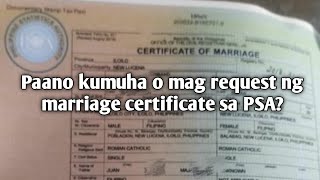 Paano kumuha ng marriage certificate sa PSA in 1 day 20242025 [upl. by Tem]