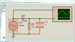 Pont Redresseur Simple Alternance Proteus 8 [upl. by Arda453]