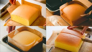 The 4 Softest Taiwanese Castella Cakes｜No Music Baking Video [upl. by Lac]