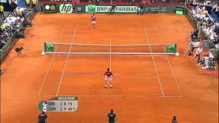 Davis Cup Highlights  Serbia 32 Canada [upl. by Aizitel]