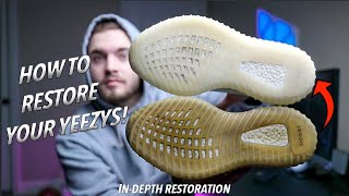 Howto deep clean and deoxidize Adidas Yeezy 350 V2 Full Restoration [upl. by Nakre]