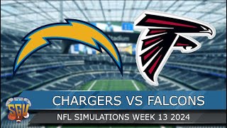 Los Angeles Chargers vs Atlanta Falcons  NFL Week 13 2024 Full Game Highlights  Madden 25 Sim [upl. by Niassuh]