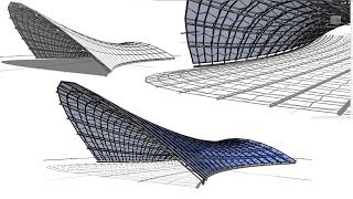 BIM  Revit 3D Organic Form 03 Tensile Structure [upl. by Ylrahc]