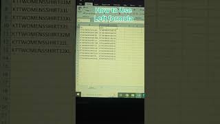 How to Use left formula  MTS All Teach excel me left formula viral 🤪 [upl. by Zetroc634]