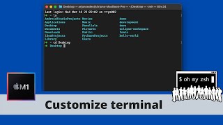 Customize your terminal on Macbook M1  install Oh my zsh [upl. by Devad]