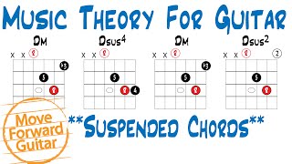 Music Theory for Guitar  Suspended Chords sus sus2 sus4 [upl. by Letsyrc651]