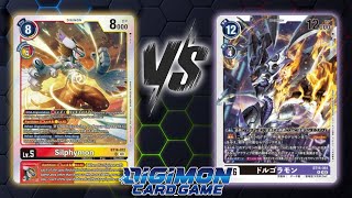 DIGIMON CARD GAME  Silphymon VS Dorugoramon  LOCAL MATCH [upl. by Kirshbaum]