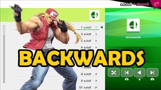 Terry Bogard Voices BACKWARDS  Super Smash Bros Ultimate [upl. by Llyrad]