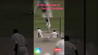 Curtly Ambrose vs Sachin Tendulkar🏏🥵 youtubeshorts sachintendulkar curtlyambrose cricket [upl. by Eremahs]