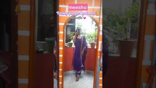 Trendy purple kurta set💜kurtaset meeshosareehaulonlineshoppingpfashionviralshortyoutubeshorts [upl. by Tisbee]